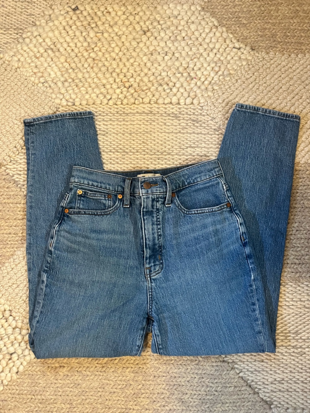 Madewell Size 27 High-Rise Blue Women's Mom Jeans - Picture 2 of 4